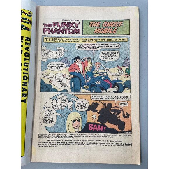 Gold Key Hanna Barbera The Funky Phantom Comic #12 November 1974 Vintage Issue - Picture 3 of 6